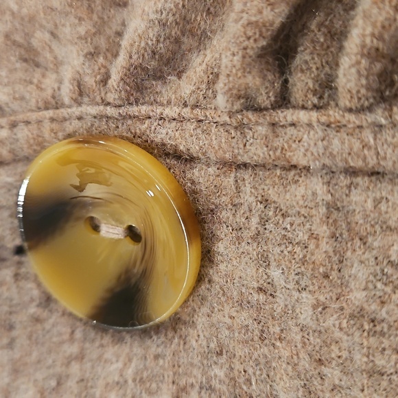 LUII WOOL  BUTTON DOWN RUFFEL JACKET - Picture 10 of 11